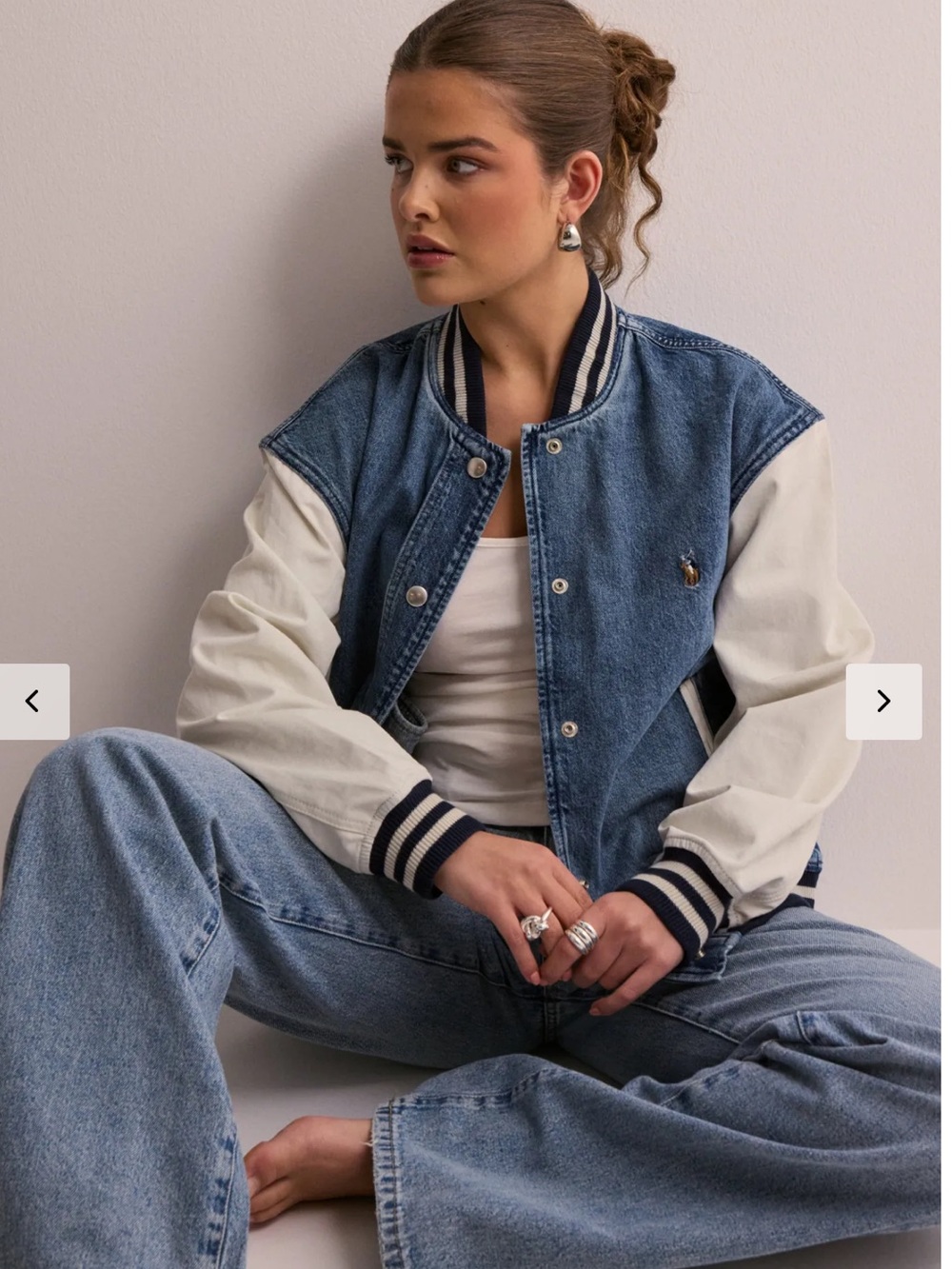 POLO RALPH LAUREN Denim Bomber in Merl Wash